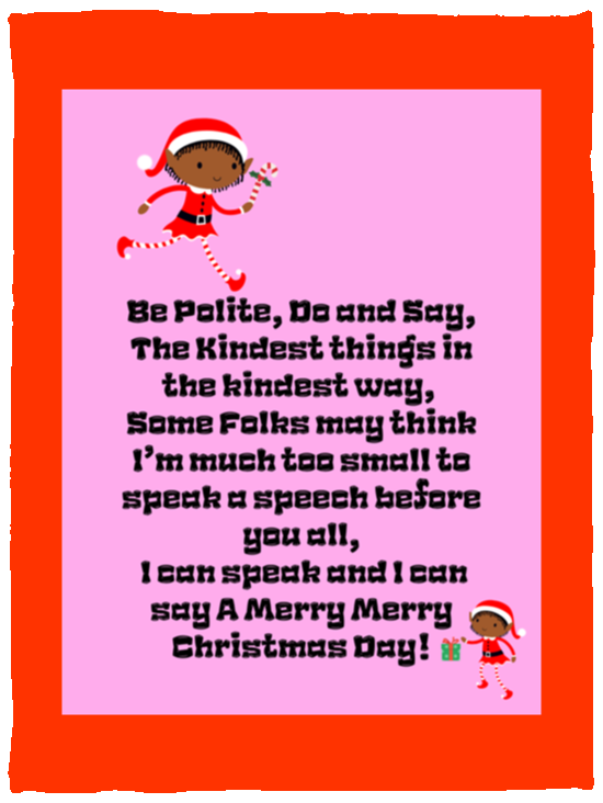 Plush Fleece Blanket - 30x40: ELF SARAH’S CHRISTMAS BLANKET, BE POLITE, DO AND SAY, THE KINDEST THINGS,...