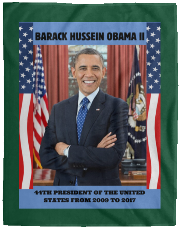 Plush Fleece Blanket - 60x80: PRESIDENT OBAMA BLANKET