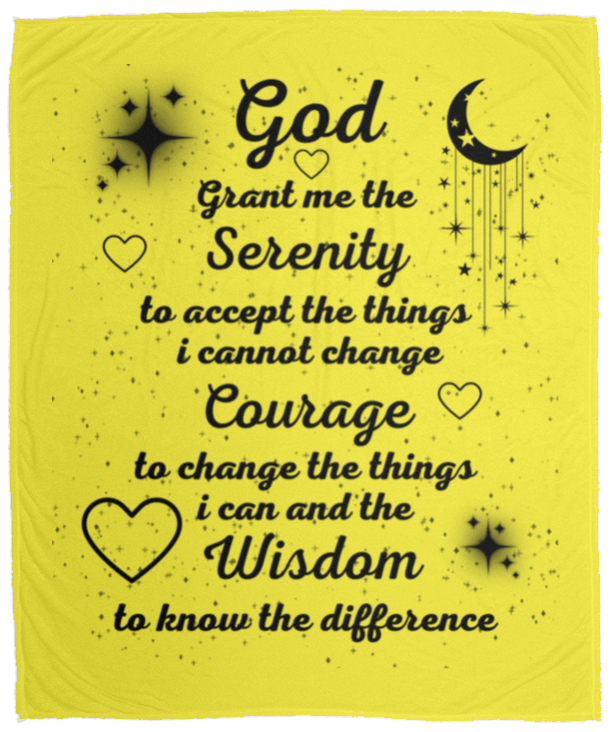 Plush Fleece Blanket - 50x60: SERENITY PRAYER BLANKET