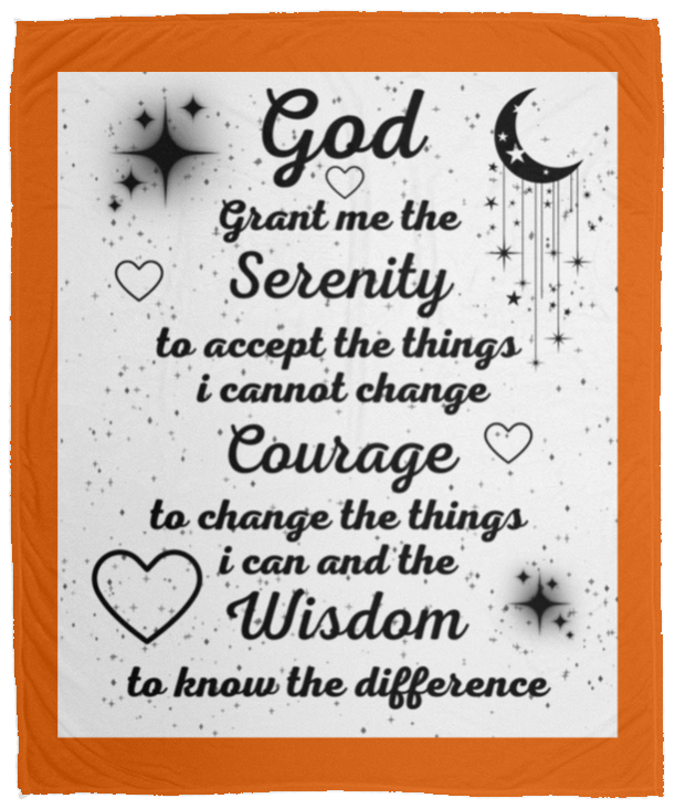 Plush Fleece Blanket - 50x60: SERENITY PRAYER BLANKET