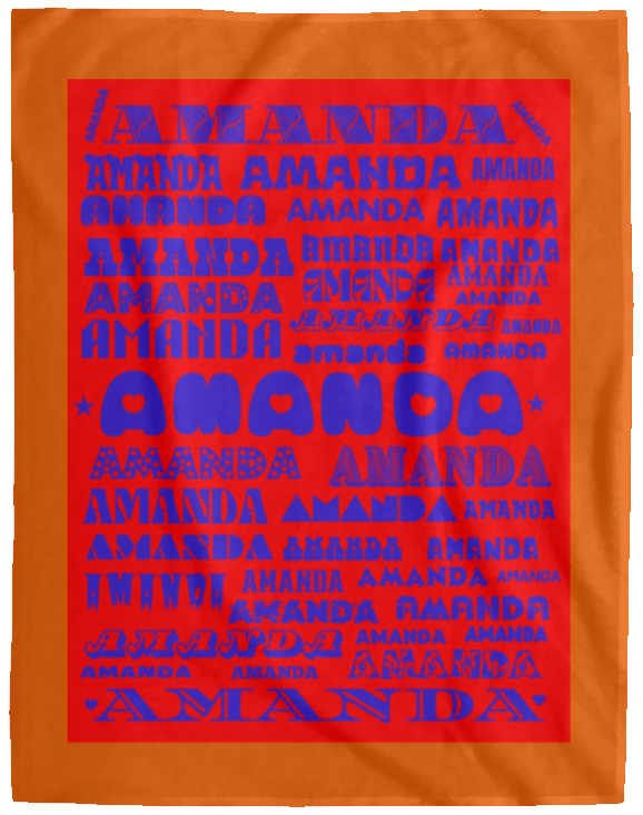 Plush Fleece Blanket - 60x80: AMANDA NAME BLANKET