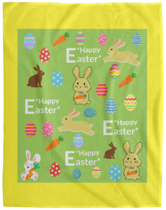 Plush Fleece Blanket - 60x80: HAPPY EASTER