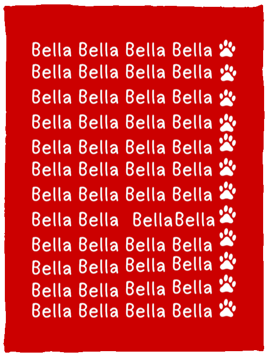 Plush Fleece Blanket - 30x40: NAME BLANKET FOR YOUR FRIENDLY PET "BELLA"