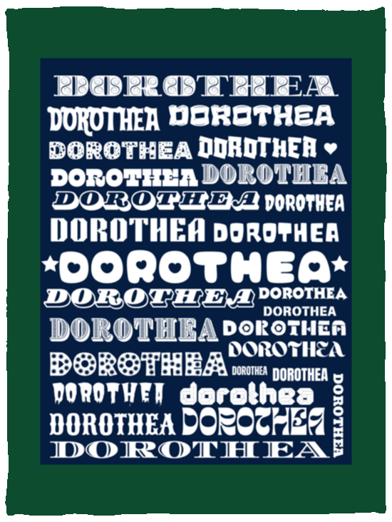 Plush Fleece Blanket - 30x40: DOROTHEA