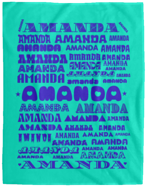 Plush Fleece Blanket - 60x80: AMANDA NAME BLANKET