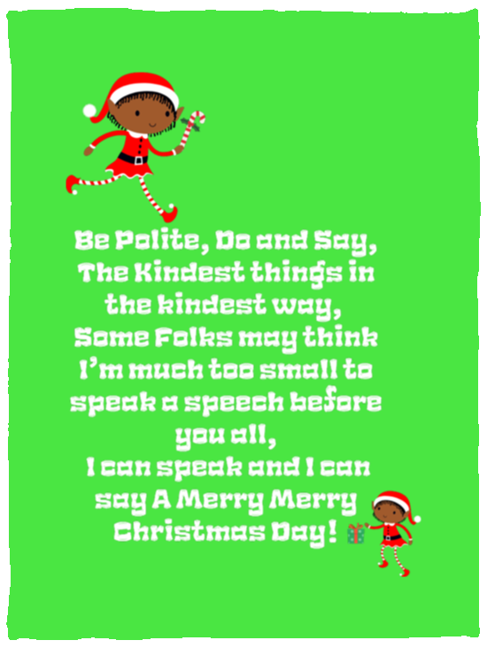 Plush Fleece Blanket - 30x40: ELF SARAH’S CHRISTMAS BLANKET BE POLITE, DO AND SAY, THE KINDEST THINGS,...