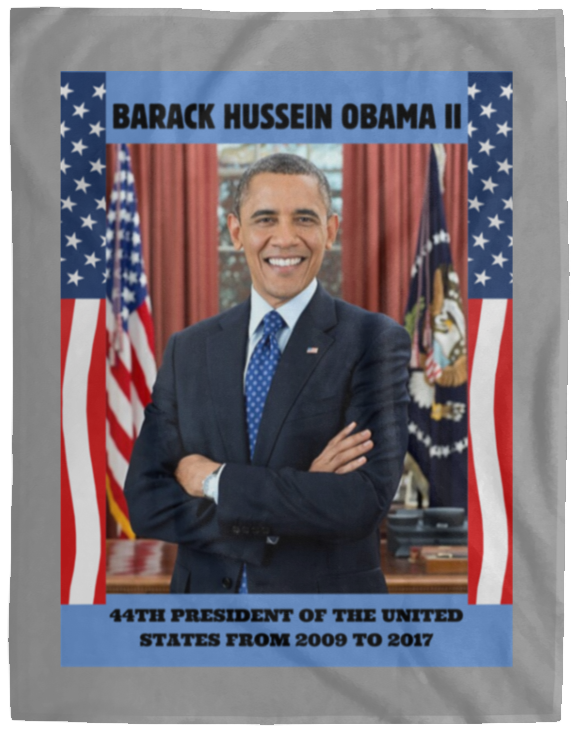 Plush Fleece Blanket - 60x80: PRESIDENT OBAMA BLANKET