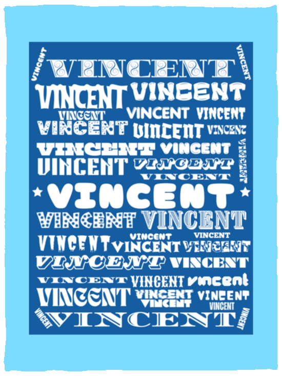 Plush Fleece Blanket - 30x40: VINCENT