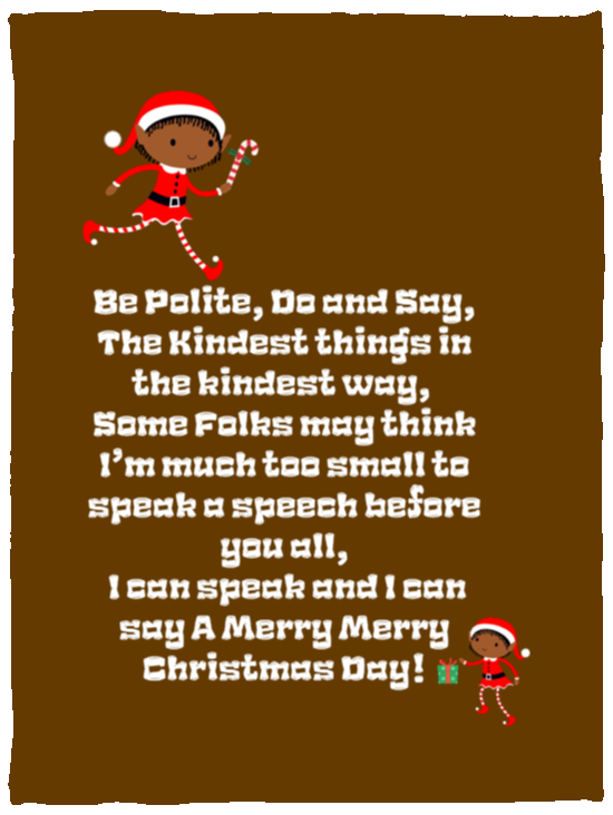 Plush Fleece Blanket - 30x40: ELF SARAH’S CHRISTMAS BLANKET BE POLITE, DO AND SAY, THE KINDEST THINGS,...