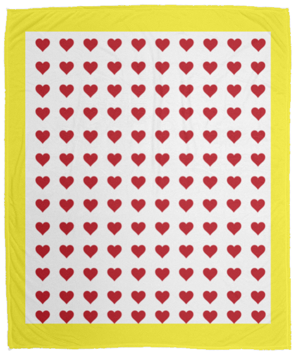 Plush Fleece Blanket - 50x60: HEARTS