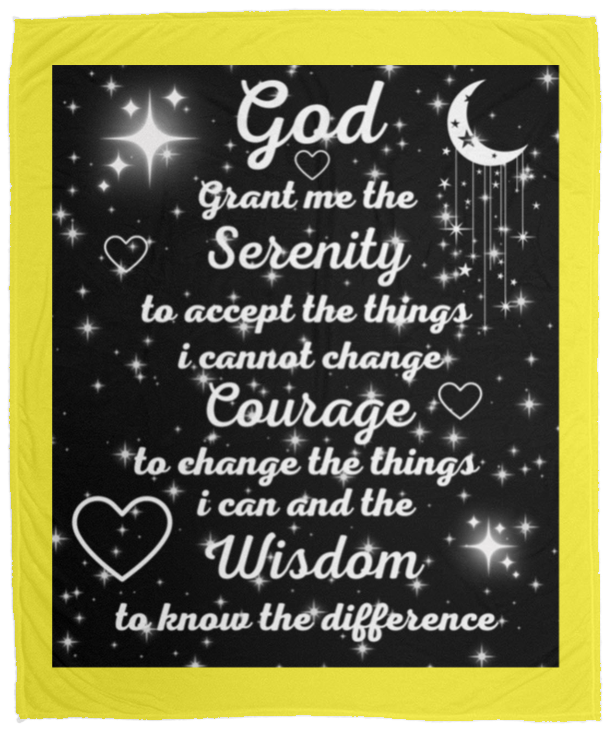 Plush Fleece Blanket - 50x60: SERENITY PRAYER BLANKET