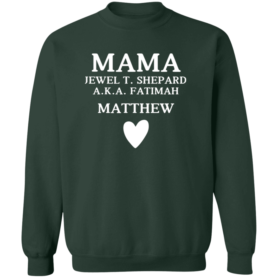 G180 Crewneck Pullover Sweatshirt: JEWEL T. SHEPARD MATTHEW