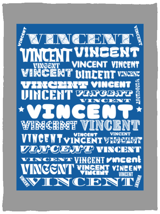 Plush Fleece Blanket - 30x40: VINCENT