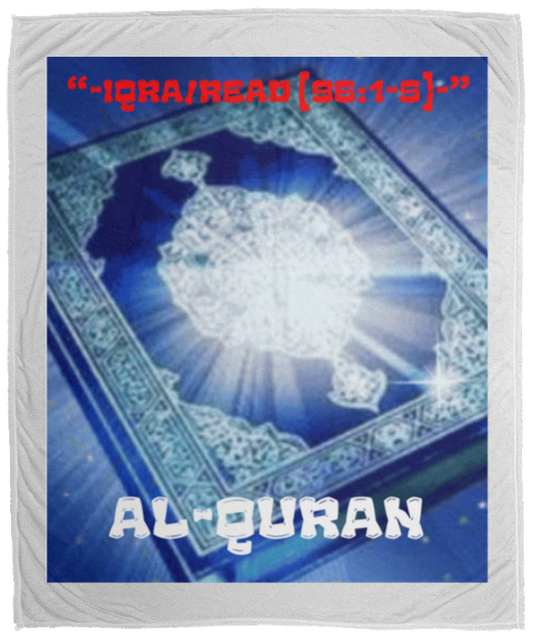 Plush Fleece Blanket - 50x60: IQRA/READ AL-QURAN