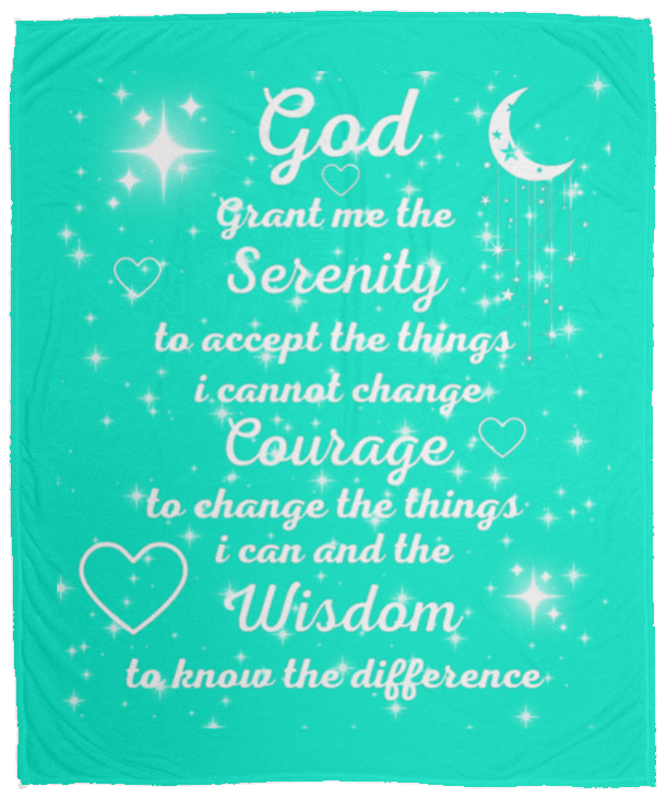 Plush Fleece Blanket - 50x60: SERENITY PRAYER BLANKET