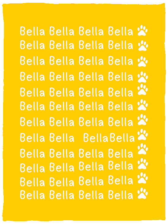 Plush Fleece Blanket - 30x40: NAME BLANKET "BELLA"  (LET ME PERSONALIZE YOURS FOR A FRIENDLY PET GIFT)