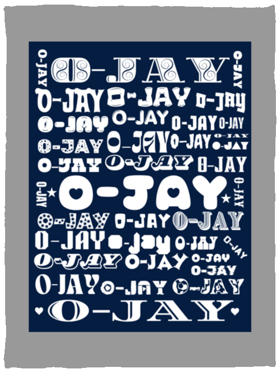 Plush Fleece Blanket - 30x40: O-JAY NAME BLANKET