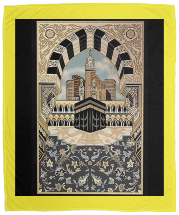 Plush Fleece Blanket - 50x60: PRAYER MAT BLACK BLANKET