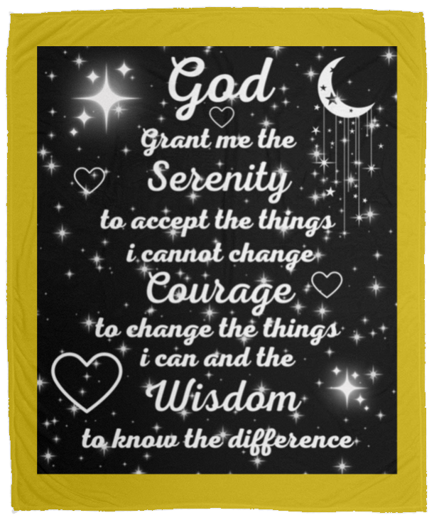 Plush Fleece Blanket - 50x60: SERENITY PRAYER BLANKET