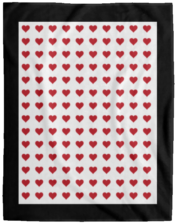 Plush Fleece Blanket - 60x80: HEARTS