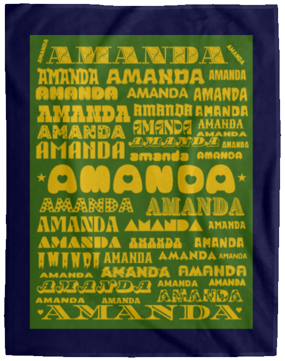 Plush Fleece Blanket - 60x80: AMANDA NAME BLANKET