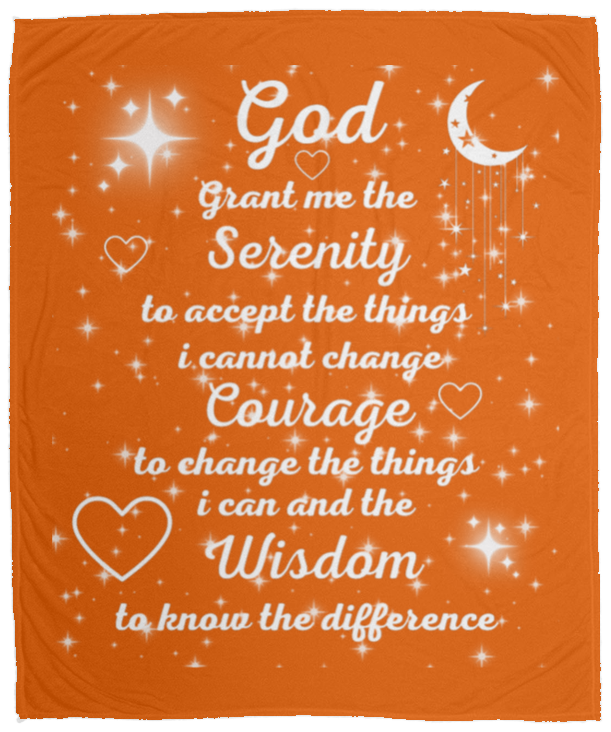 Plush Fleece Blanket - 50x60: SERENITY PRAYER BLANKET