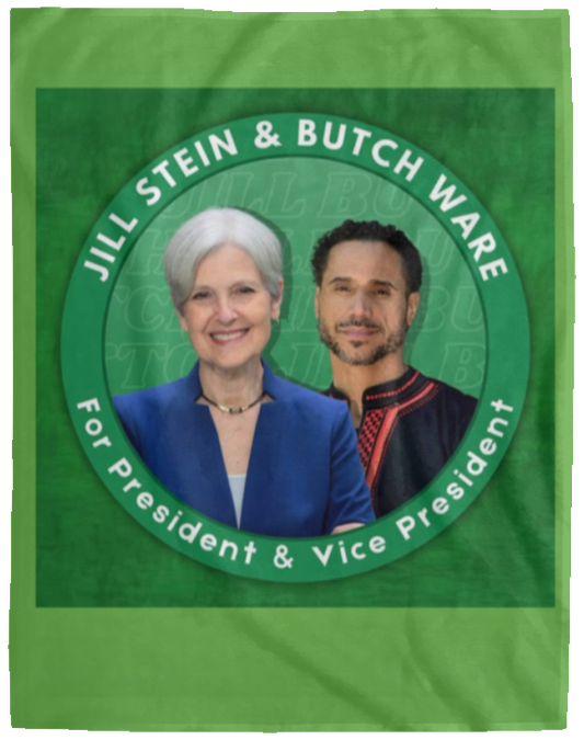 Plush Fleece Blanket - 60x80: JILL STEIN & BUTCH WARE PRESIDENTIAL BLANKET