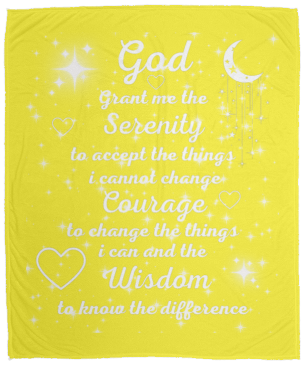 Plush Fleece Blanket - 50x60: SERENITY PRAYER BLANKET