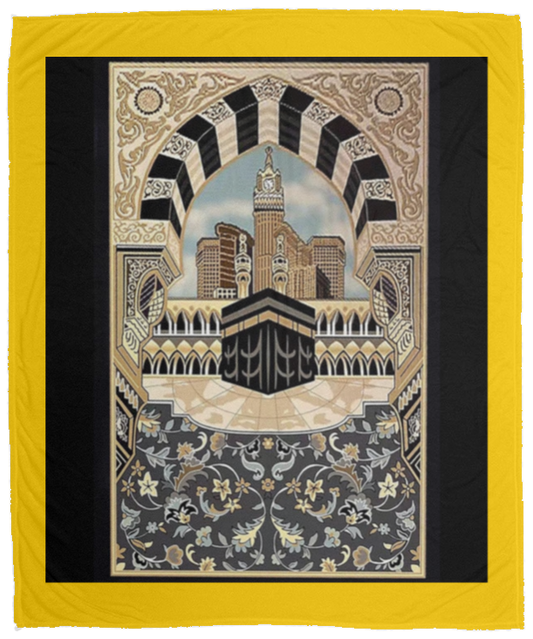 Plush Fleece Blanket - 50x60: PRAYER MAT BLACK BLANKET