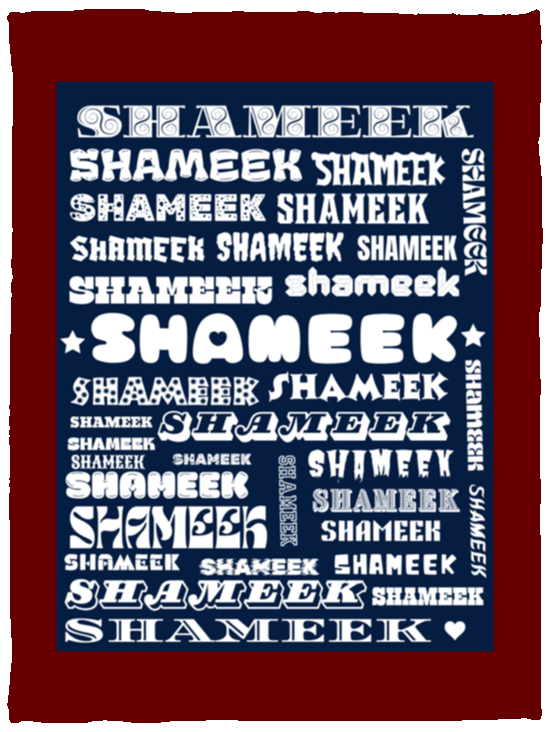 Plush Fleece Blanket - 30x40: SHAMEEK