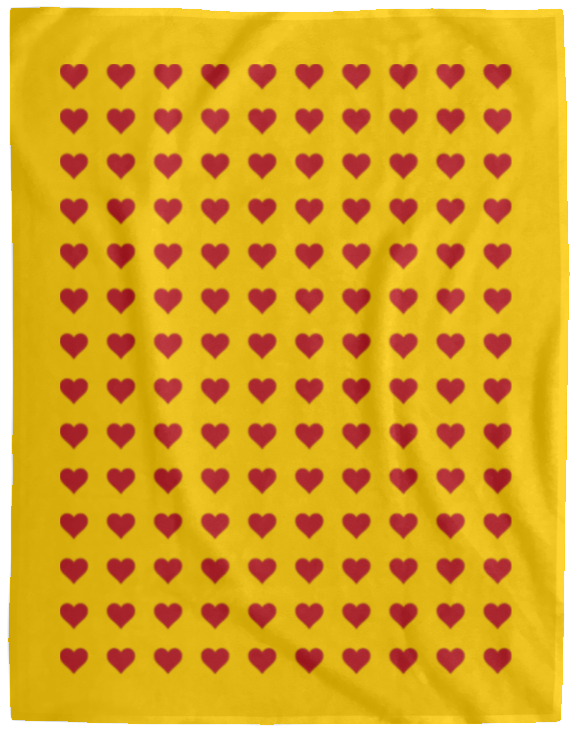 Plush Fleece Blanket - 60x80: HEARTS