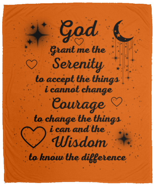 Plush Fleece Blanket - 50x60: SERENITY PRAYER BLANKET