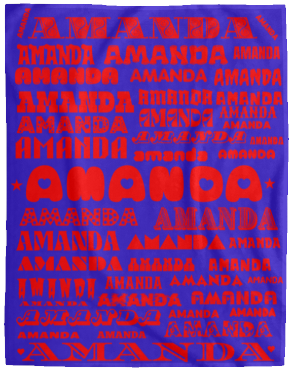 Plush Fleece Blanket - 60x80: AMANDA NAME BLANKET