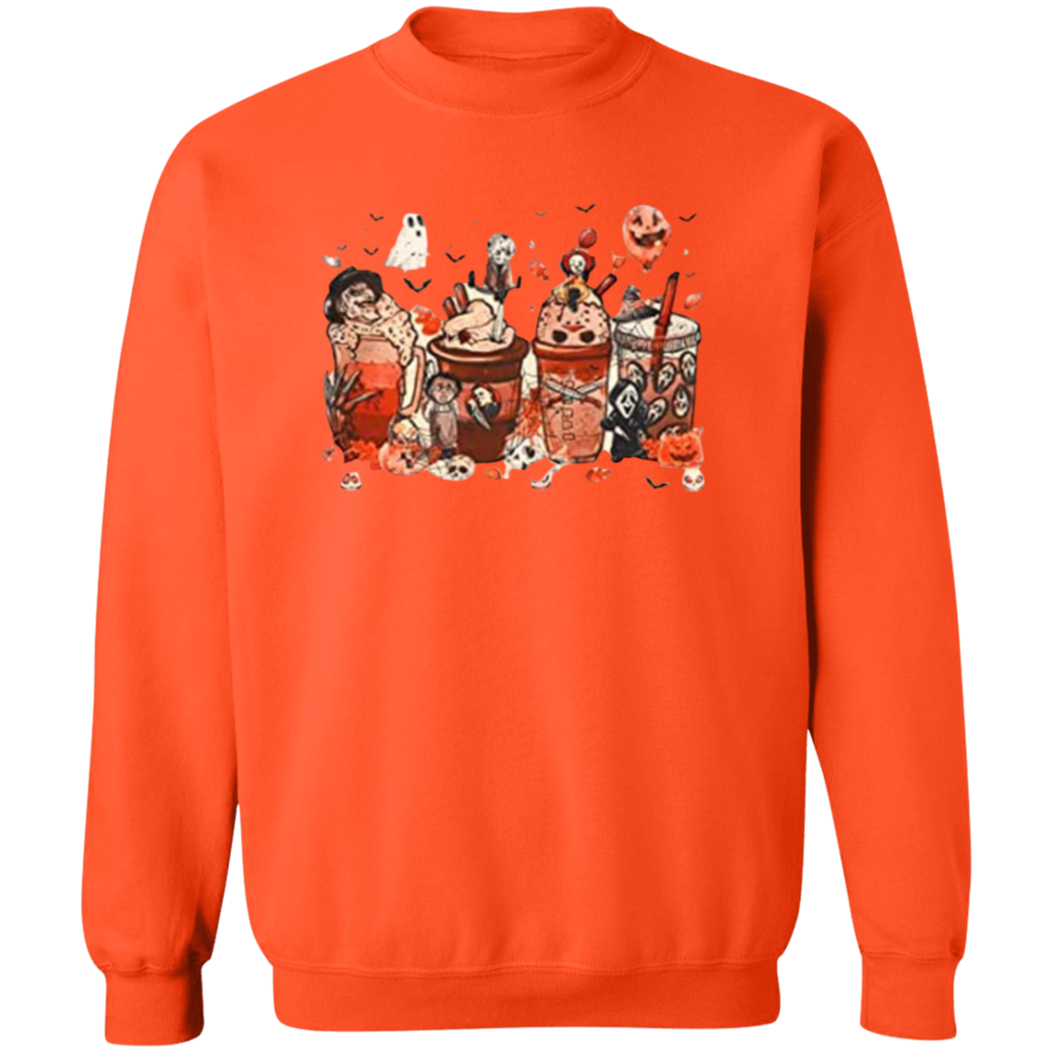 Crewneck Pullover Sweatshirt: HALLOWEEN COFFEE SWEATSHIRT