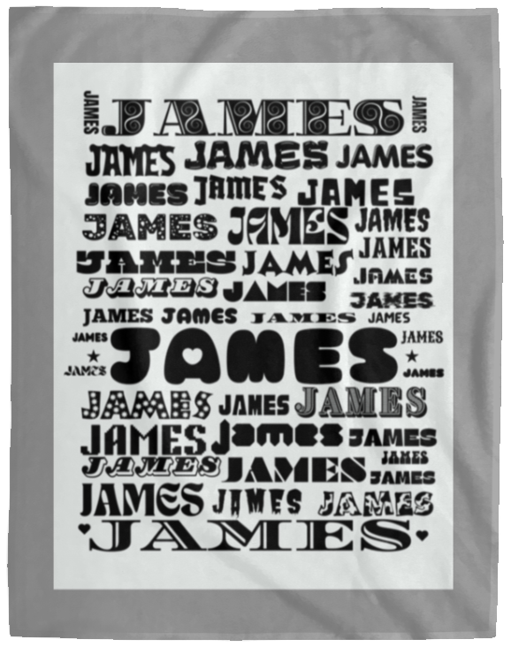 Plush Fleece Blanket - 60x80: JAMES NAME BLANKET