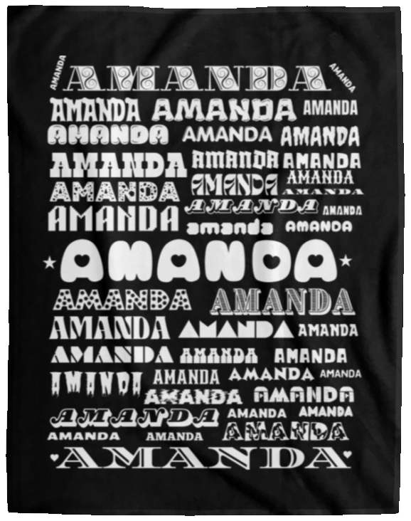 Plush Fleece Blanket - 60x80: AMANDA NAME BLANKET