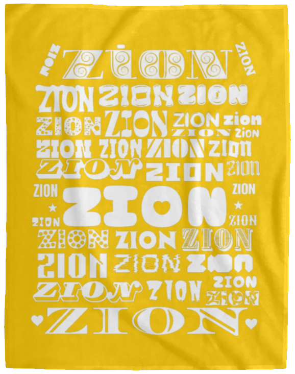 Plush Fleece Blanket - 60x80: ZION NAME BLANKET