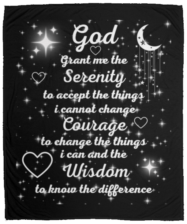 Plush Fleece Blanket - 50x60: SERENITY PRAYER BLANKET