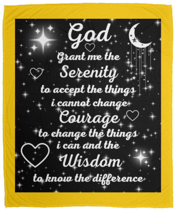 Plush Fleece Blanket - 50x60: SERENITY PRAYER BLANKET