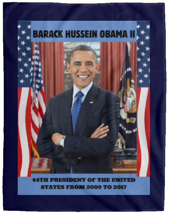 Plush Fleece Blanket - 60x80: PRESIDENT OBAMA BLANKET