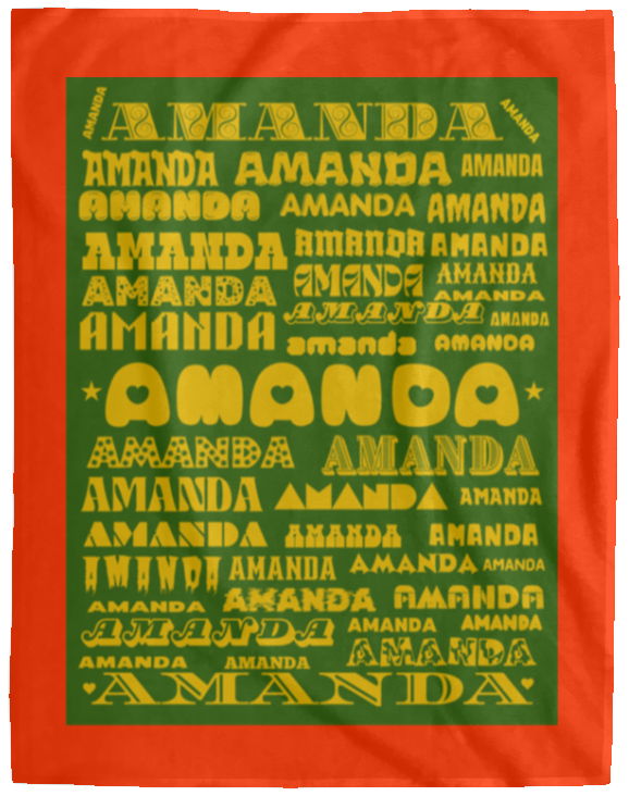 Plush Fleece Blanket - 60x80: AMANDA NAME BLANKET