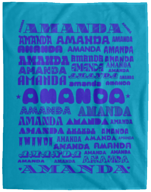 Plush Fleece Blanket - 60x80: AMANDA NAME BLANKET