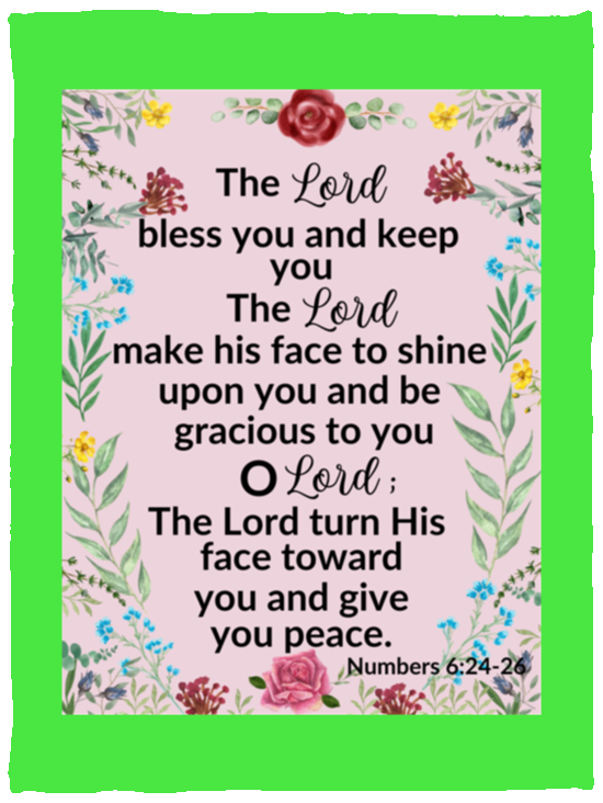 Plush Fleece Blanket - 30x40: THE LORD BLESS YOU AND KEEP YOU ,...