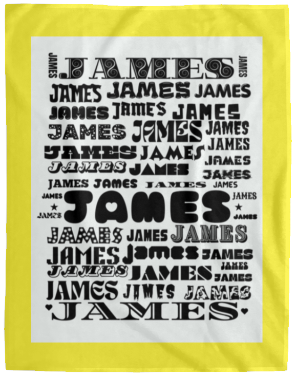 Plush Fleece Blanket - 60x80: JAMES NAME BLANKET