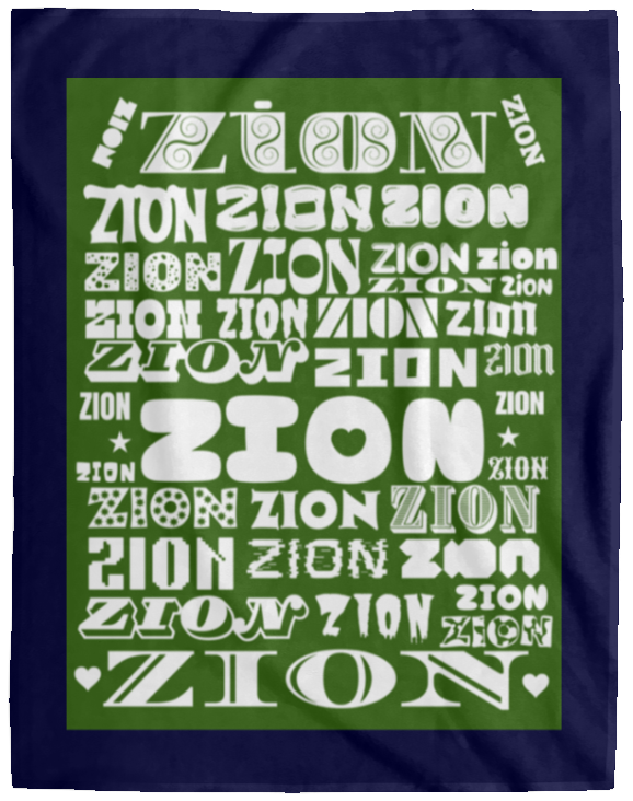 Plush Fleece Blanket - 60x80: ZION NAME BLANKET