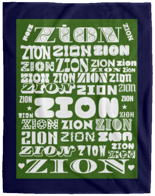 Plush Fleece Blanket - 60x80: ZION NAME BLANKET