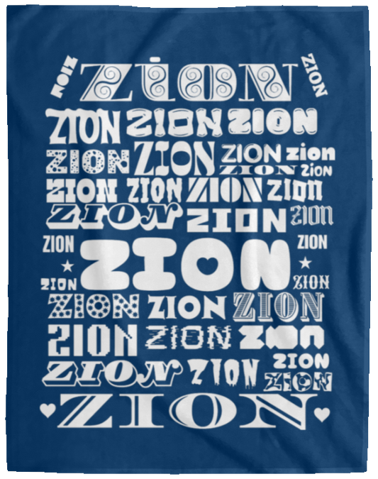 Plush Fleece Blanket - 60x80: ZION NAME BLANKET