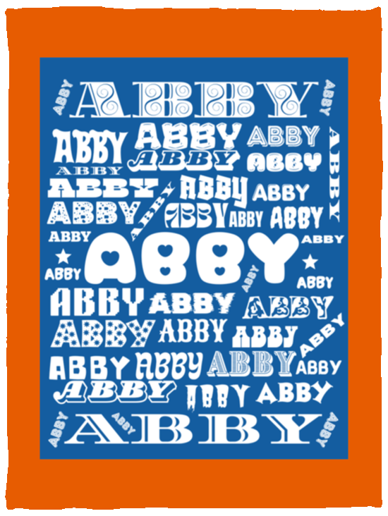 Plush Fleece Blanket - 30x40: ABBY