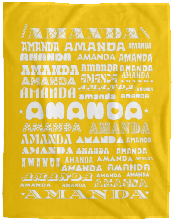 Plush Fleece Blanket - 60x80: AMANDA NAME BLANKET