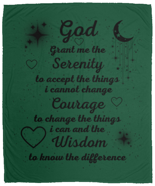 Plush Fleece Blanket - 50x60: SERENITY PRAYER BLANKET